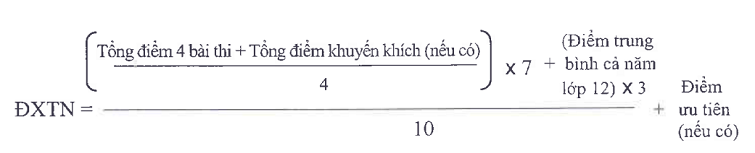 cách tính điểm thi THPT năm 2019