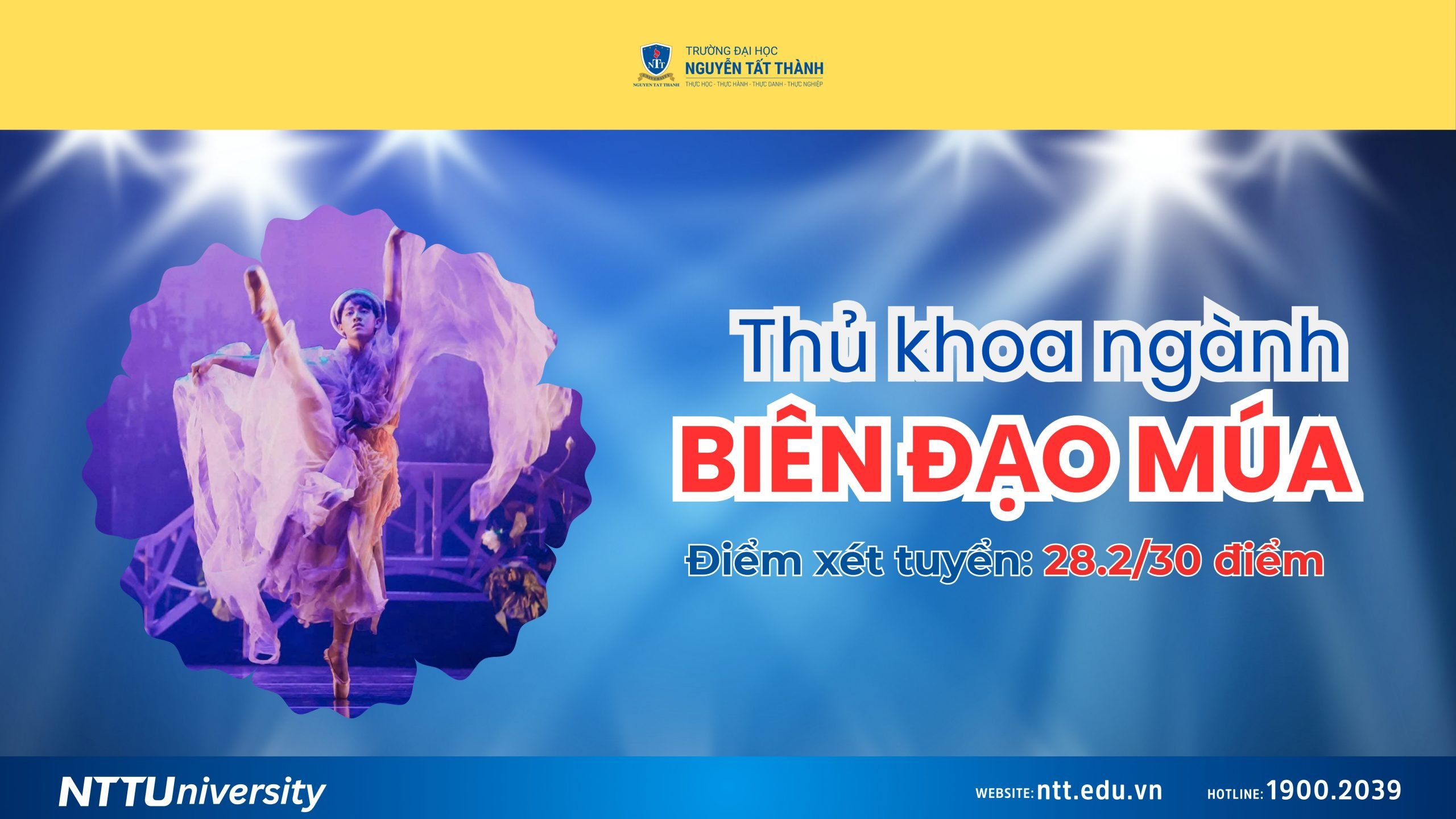 Từ ánh đèn sân khấu đến giảng đường đại học: Câu chuyện của Nguyễn Minh Tâm, thủ khoa đầu vào ngành Biên đạo múa NTTU