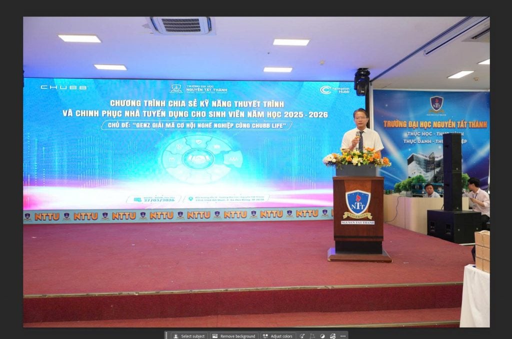 Sinh viên NTTU làm chủ nghệ thuật thuyết trình và cơ hội nghề nghiệp tại Chubb Life Việt Nam