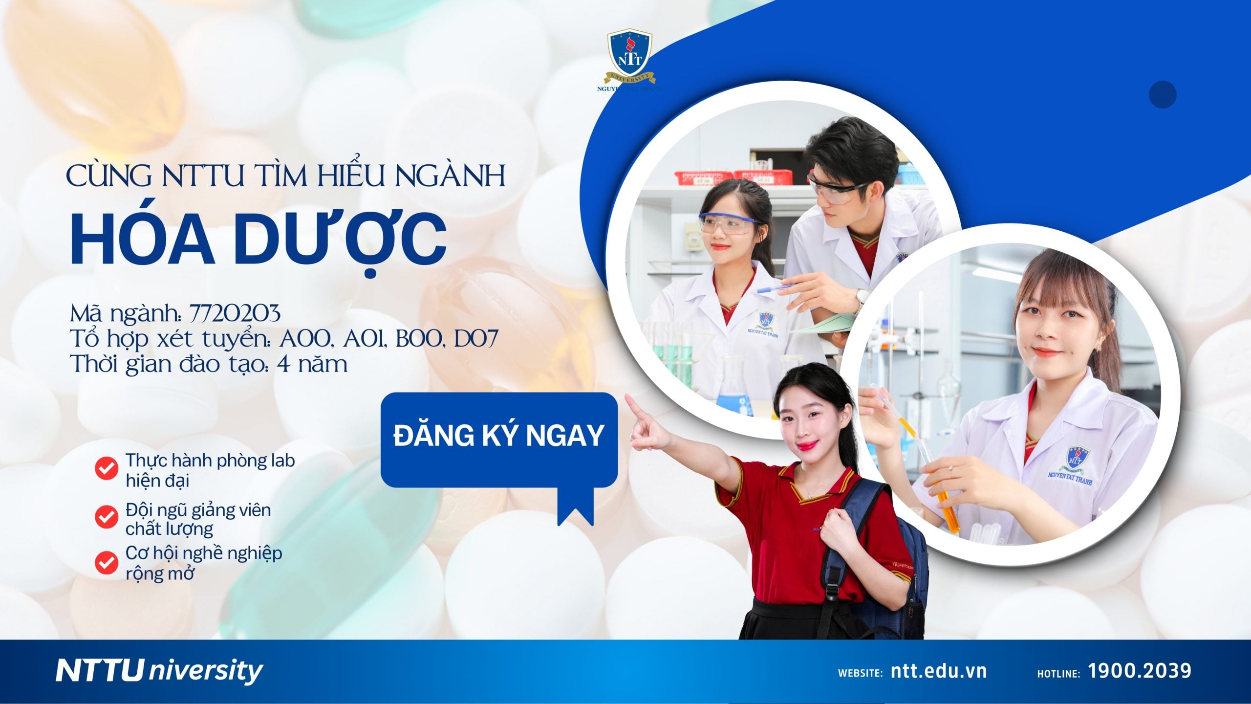 Ngành Hóa Dược Trường Đại học Nguyễn Tất Thành (NTTU) – Cơ hội việc làm rộng mở 2026
