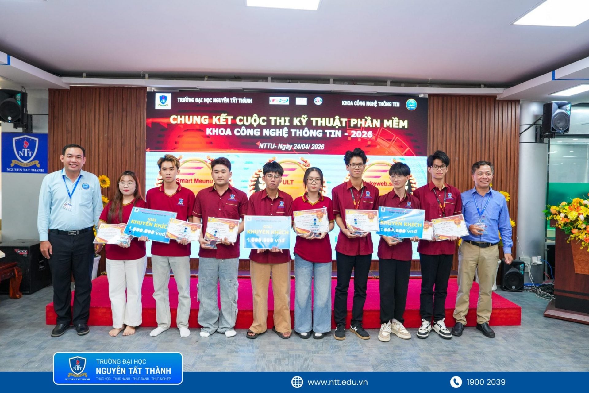 Các đội thi đạt giải Khuyến khích tại cuộc thi phần mềm NTTU 2026