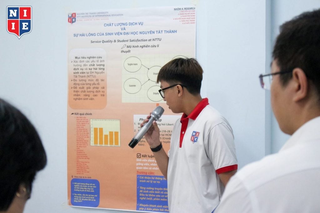 Sinh viên Viện NIIE thuyết trình các dự án tại các cuộc thi
