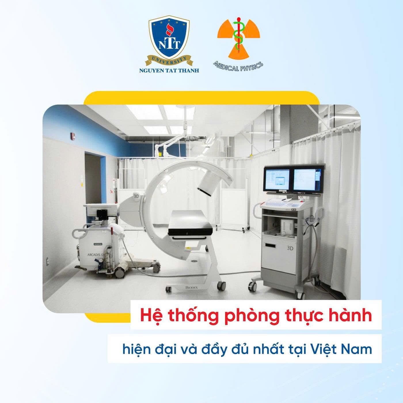Ngành Vật lý Y khoa NTTU mang đến môi trường học tập toàn diện với nền tảng kiến thức vững chắc, đội ngũ giảng viên giàu kinh nghiệm, hệ thống phòng thực hành hiện đại và cơ hội kiến tập – thực tập tại các bệnh viện lớn.