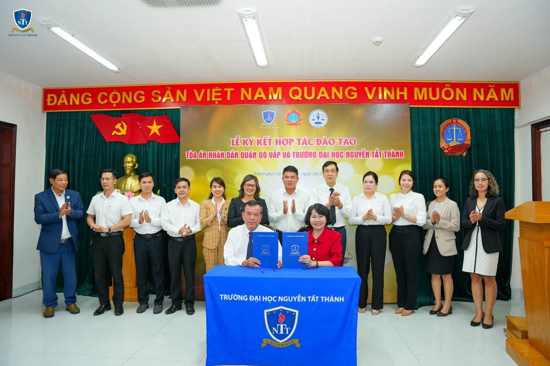Khoa Luật – Trường ĐH Nguyễn Tất Thành thường xuyên ký kết hợp tác với doanh nghiệp, văn phòng luật và các đơn vị pháp lý nhằm mở rộng cơ hội thực tập, kiến tập và trải nghiệm nghề nghiệp thực tế cho sinh viên ngay từ khi còn trên giảng đường. 