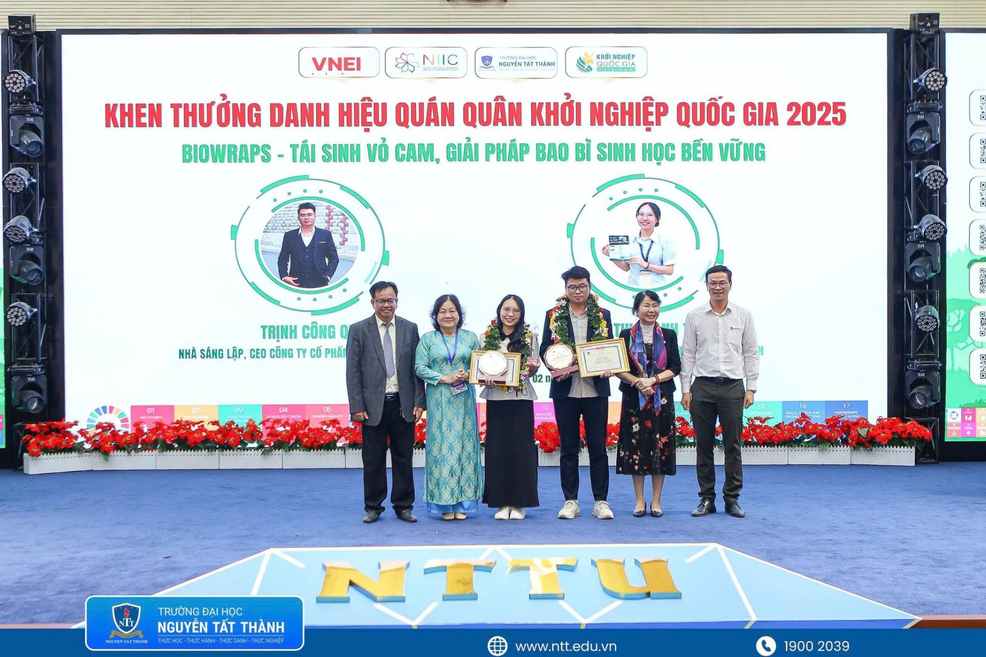Dự án BioWraps của sinh viên Khoa Luật NTTU đoạt Quán quân Khởi nghiệp Quốc gia 2025 và gọi vốn thành công từ đầu tư quốc tế.