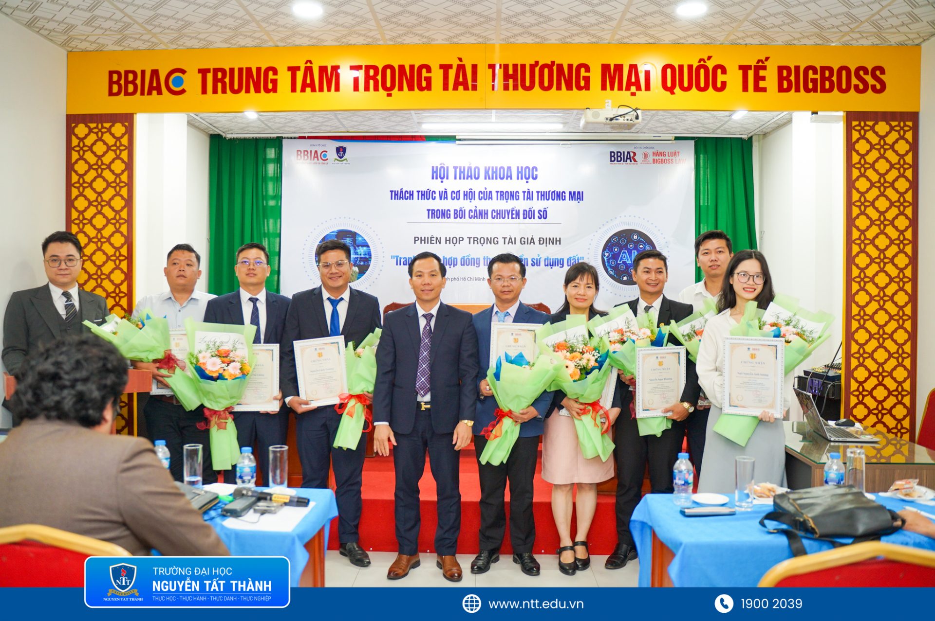 Chuỗi hội thảo về trọng tài thương mại trong bối cảnh chuyển đổi số được Khoa Luật NTTU phối hợp tổ chức cùng Trung tâm Trọng tài Thương mại Quốc tế Bigboss (BBIAC).