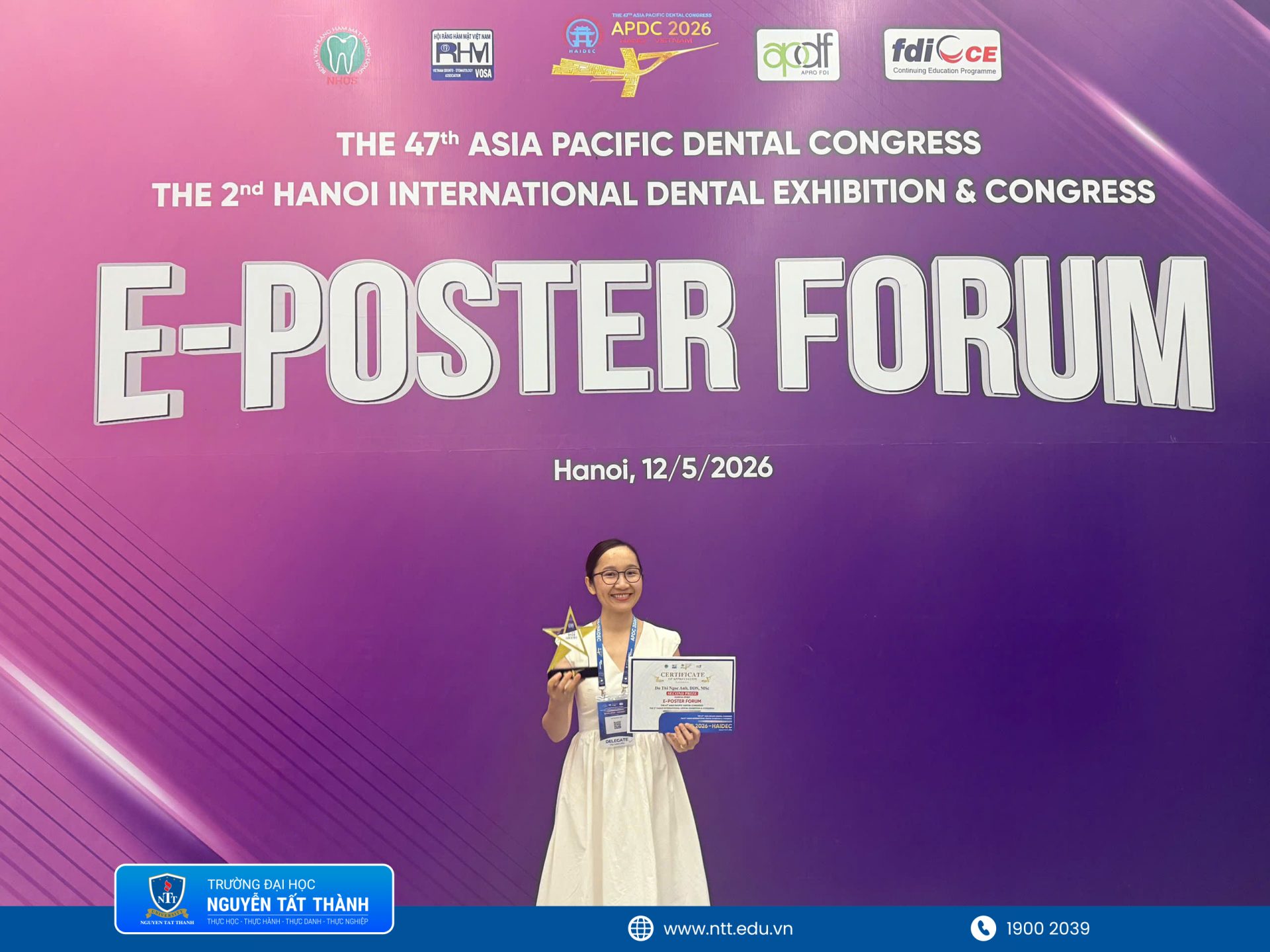 Theo công bố của Ban tổ chức APDC 2026, hạng mục Clinical Research – Nghiên cứu lâm sàng ghi nhận ThS.BS. Đỗ Thị Ngọc Anh đạt giải nhì