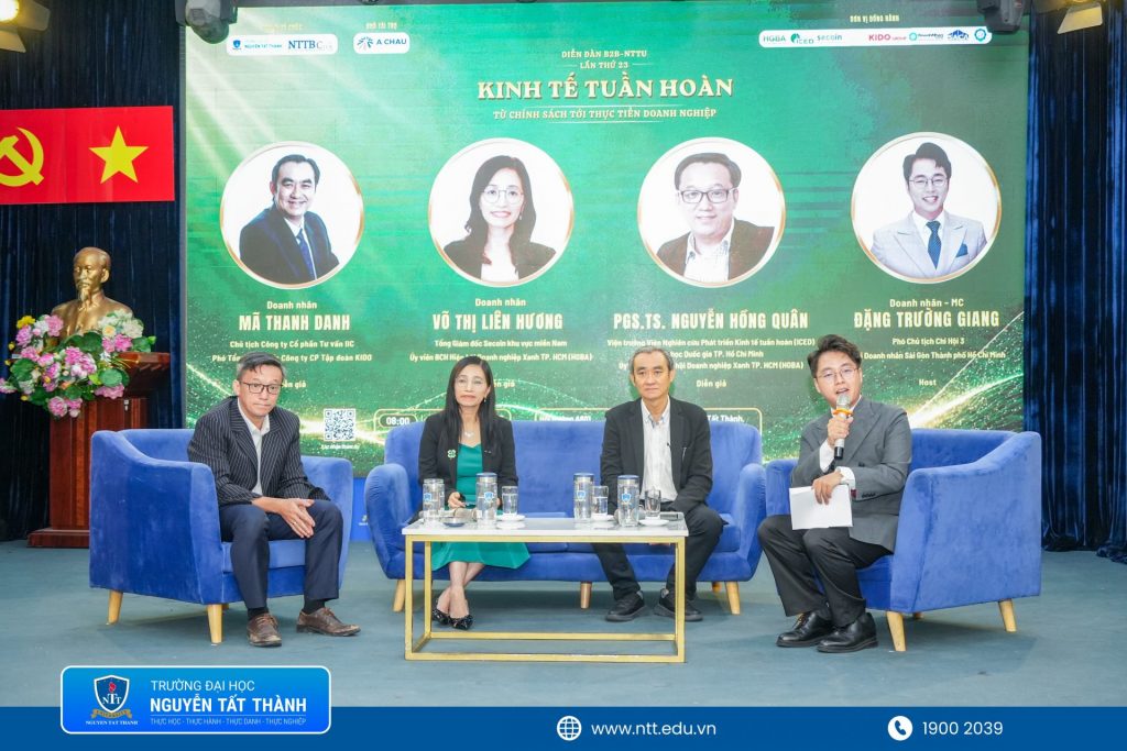 Phiên tọa đàm chuyên đề mang đến nhiều góc nhìn thực tiễn về lộ trình triển khai kinh tế tuần hoàn trong doanh nghiệp hiện nay