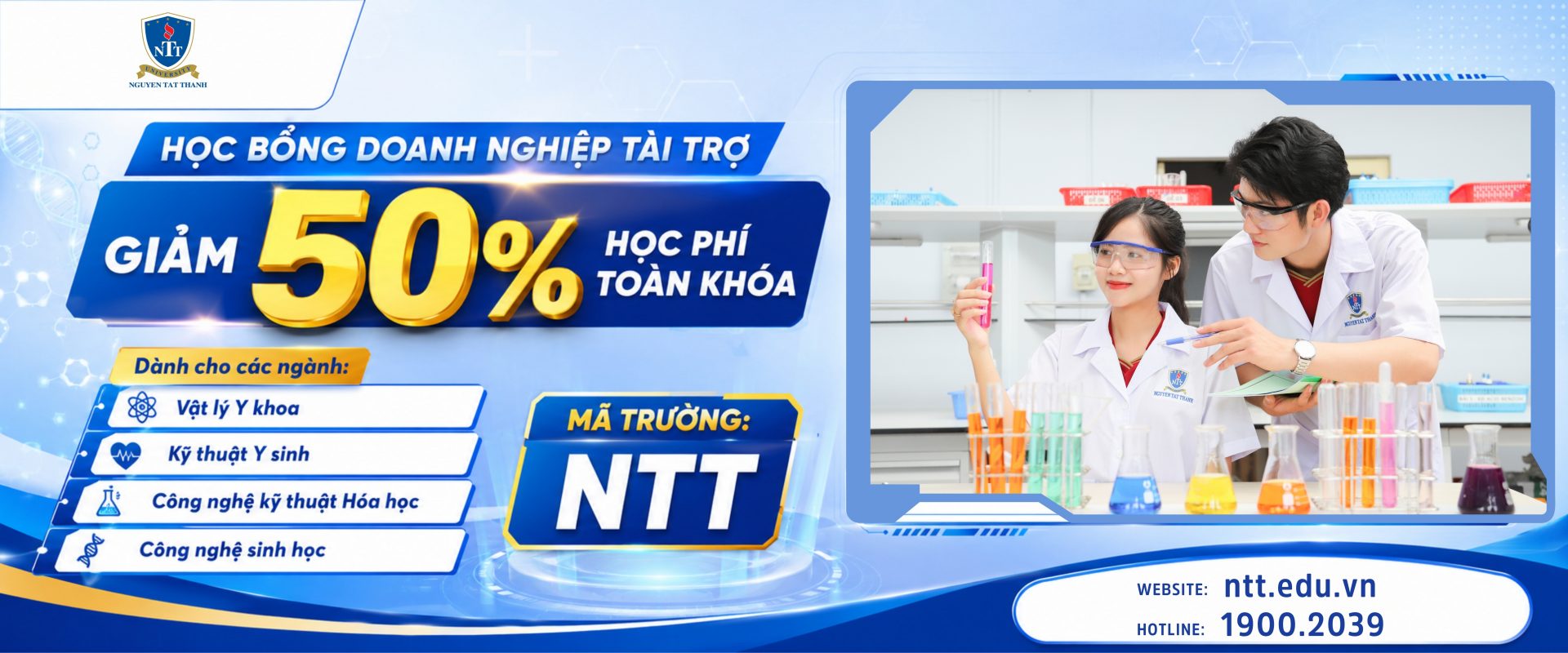 NTTU giảm 50% học phí toàn khóa cho 4 ngành học tiềm năng