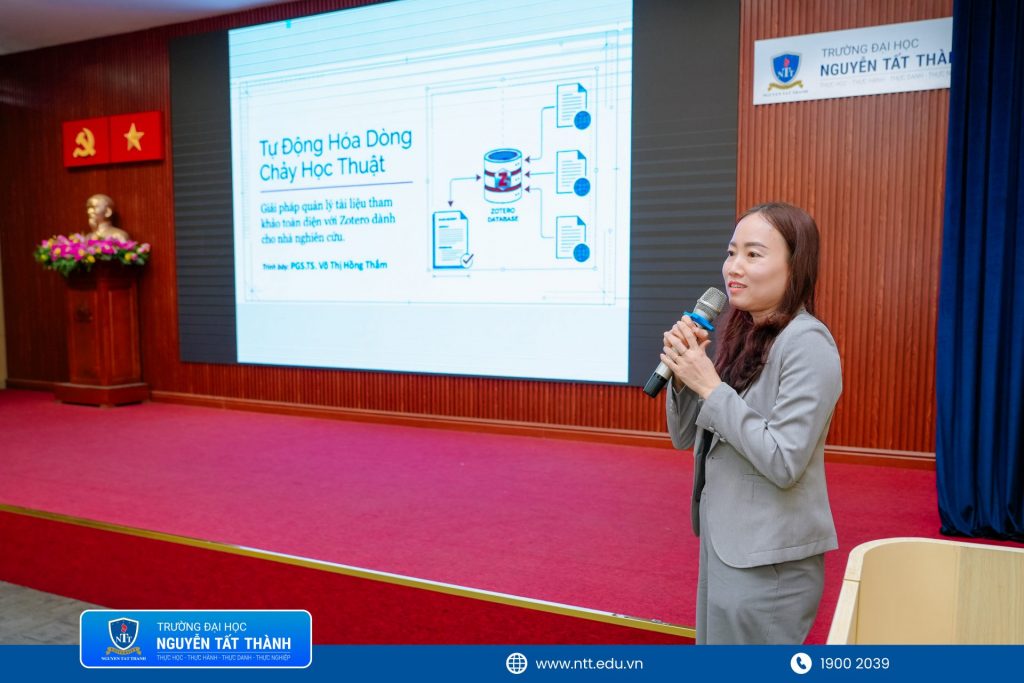 PGS.TS. Võ Thị Hồng Thắm đã giới thiệu Zotero như một công cụ hỗ trợ tối ưu trong quản lý tài liệu tham khảo và tự động hóa quy trình trích dẫn khoa học 