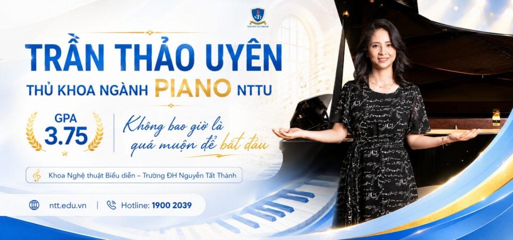 Bắt đầu học piano ở tuổi 30, Trần Thảo Uyên trở thành thủ khoa ngành Piano NTTU
