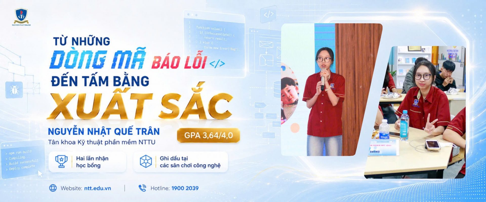 Từ những dòng code báo lỗi đến tấm bằng xuất sắc: hành trình truyền cảm hứng của nữ tân khoa NTTU