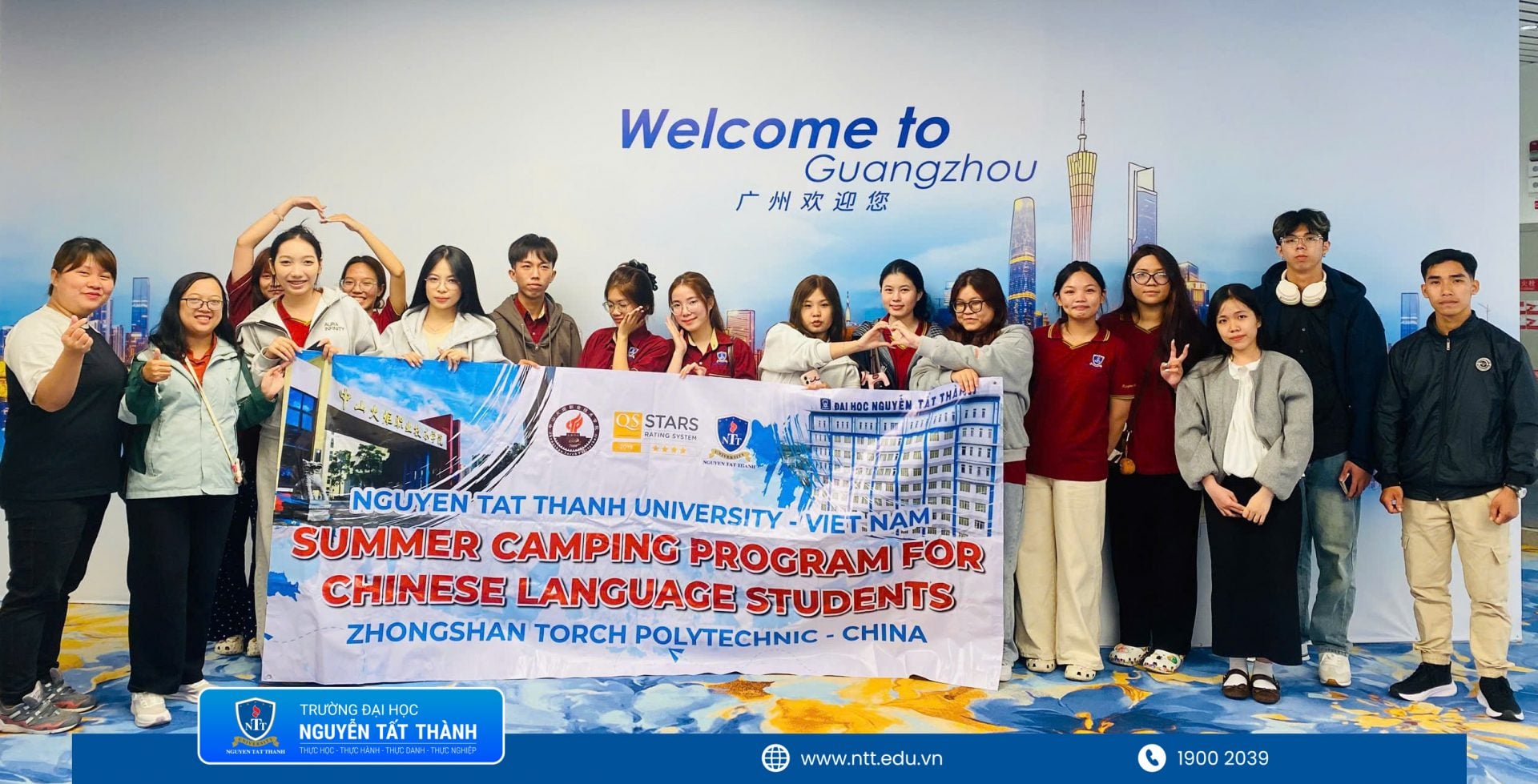Đoàn sinh viên ngành Ngôn ngữ Trung Quốc NTTU bắt đầu hành trình học tập và trải nghiệm kéo dài hai tuần tại tỉnh Quảng Đông, Trung Quốc