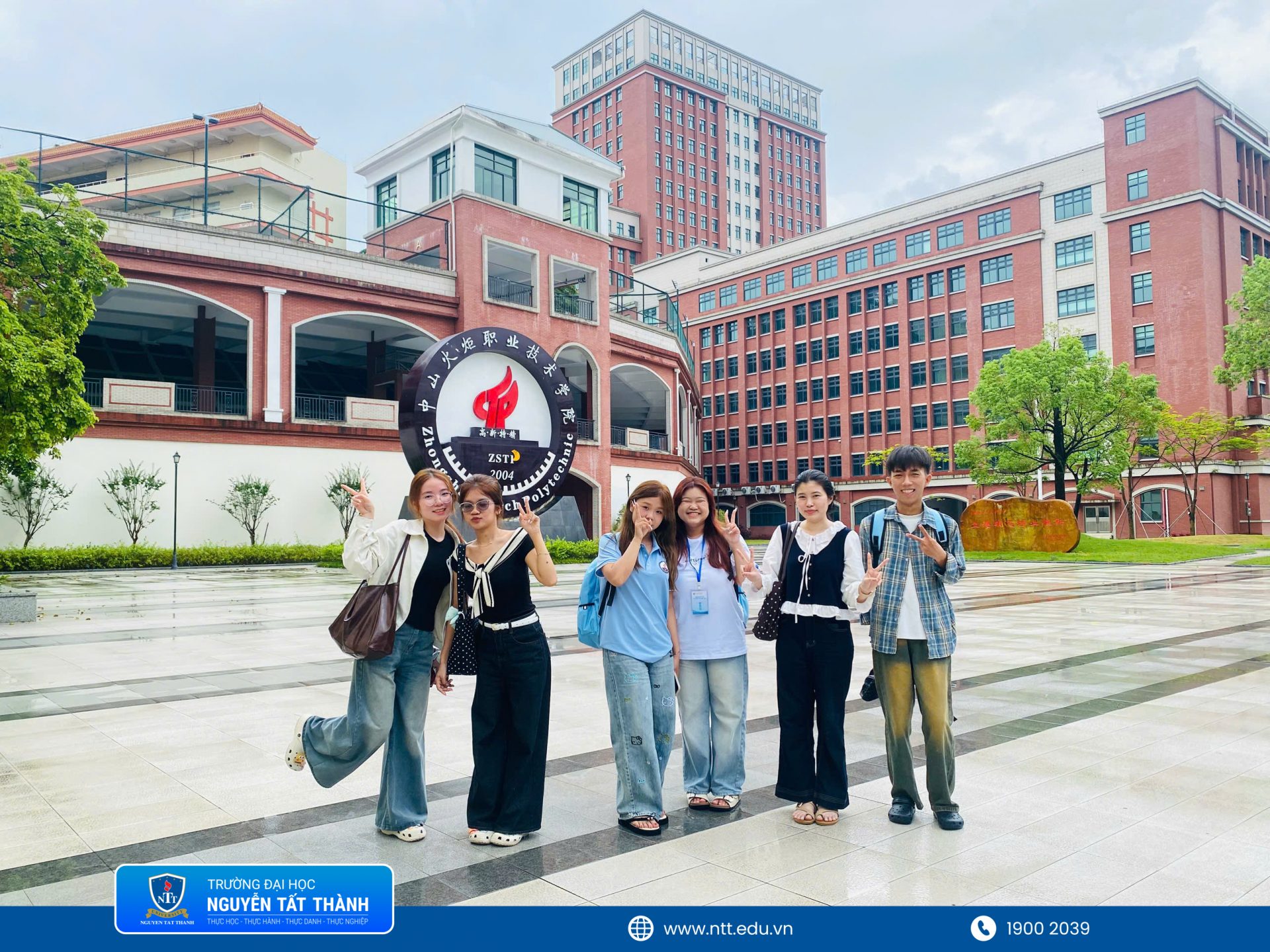 The learning environment at Zhongshan Torch Polytechnic creates conditions for NTTU students to practice Chinese, expand connections, and adapt to a new environment