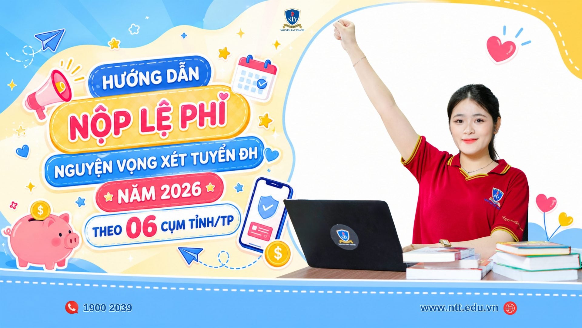Hướng dẫn nộp lệ phí nguyện vọng xét tuyển đại học năm 2026 theo 06 cụm tỉnh, thành phố