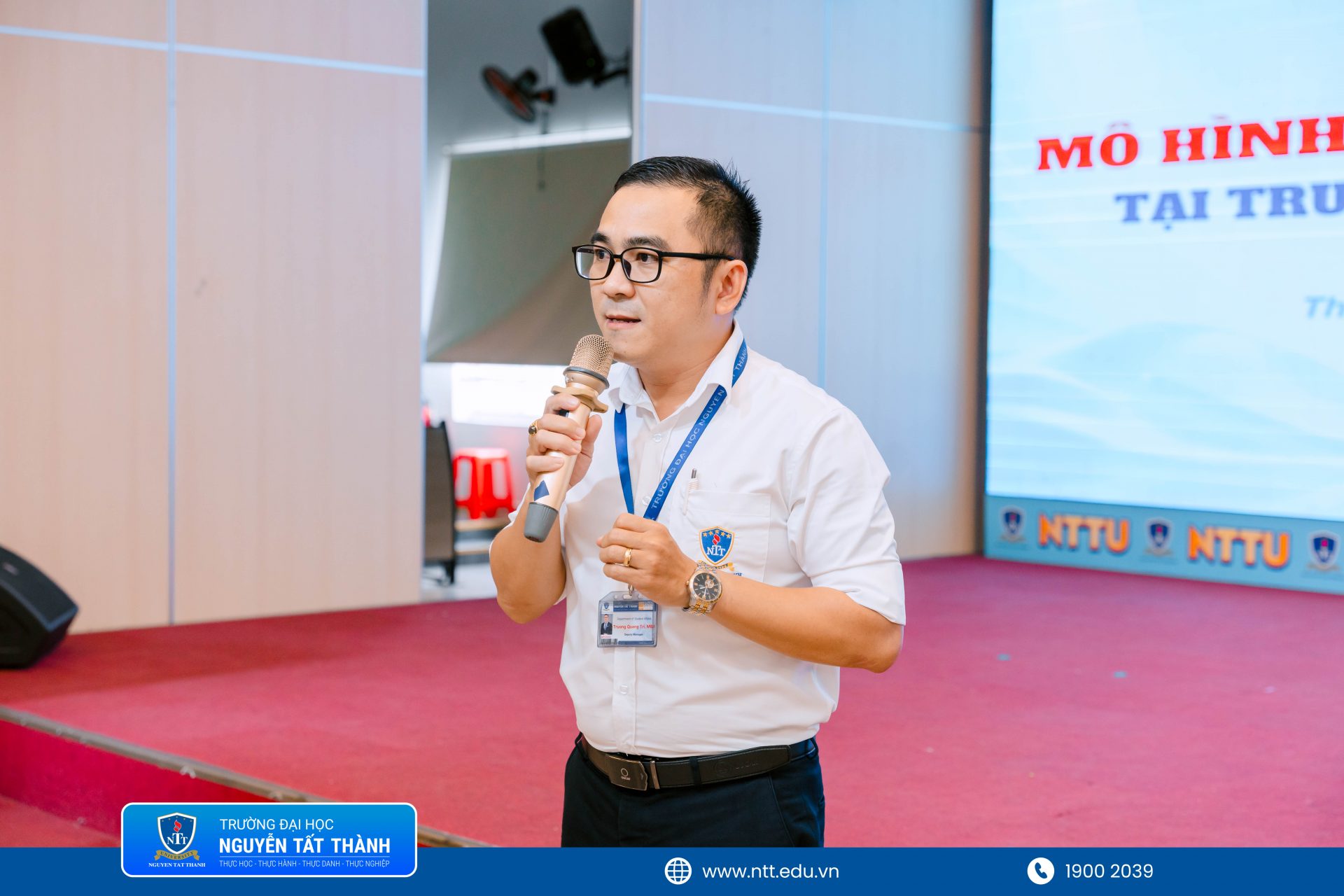 ThS. Trương Quang Trị – Phó Trưởng phòng Công tác sinh viên, Trường Đại học Nguyễn Tất Thành chia sẻ về mục tiêu đồng hành cùng người học thông qua các chương trình giáo dục gần với đời sống