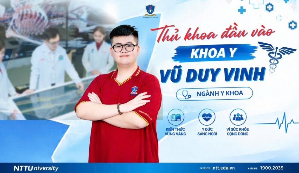 Vũ Duy Vinh, thủ khoa đầu vào Khoa Y: Từ giải Nhì học sinh giỏi Sinh học cấp Thành phố đến khát vọng trở thành bác sĩ