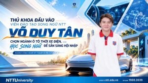 Thủ khoa đầu vào Viện Đào tạo Song ngữ NTT Võ Duy Tân: Chọn ngành ô tô thời xe điện, trang bị ngoại ngữ để hội nhập