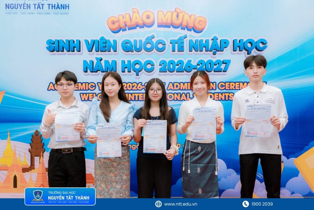 Trường Đại học Nguyễn Tất Thành chào đón tân sinh viên quốc tế khóa 2026, tiếp tục mở rộng hợp tác giáo dục, xây dựng môi trường học tập đa văn hóa và vun đắp tình hữu nghị giữa sinh viên các quốc gia.